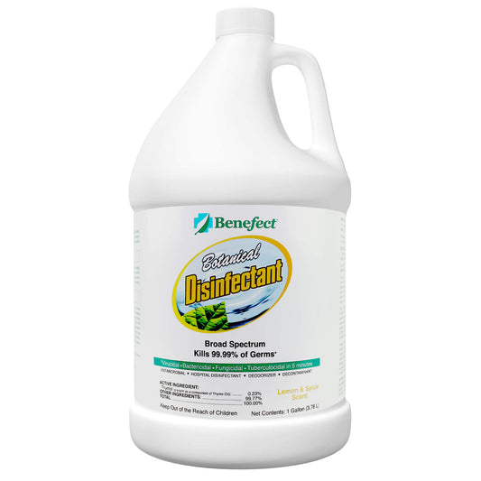 Benefect Botanical Disinfectant – Lemon & Spice (1 Gallon Jugs, Case of 4)