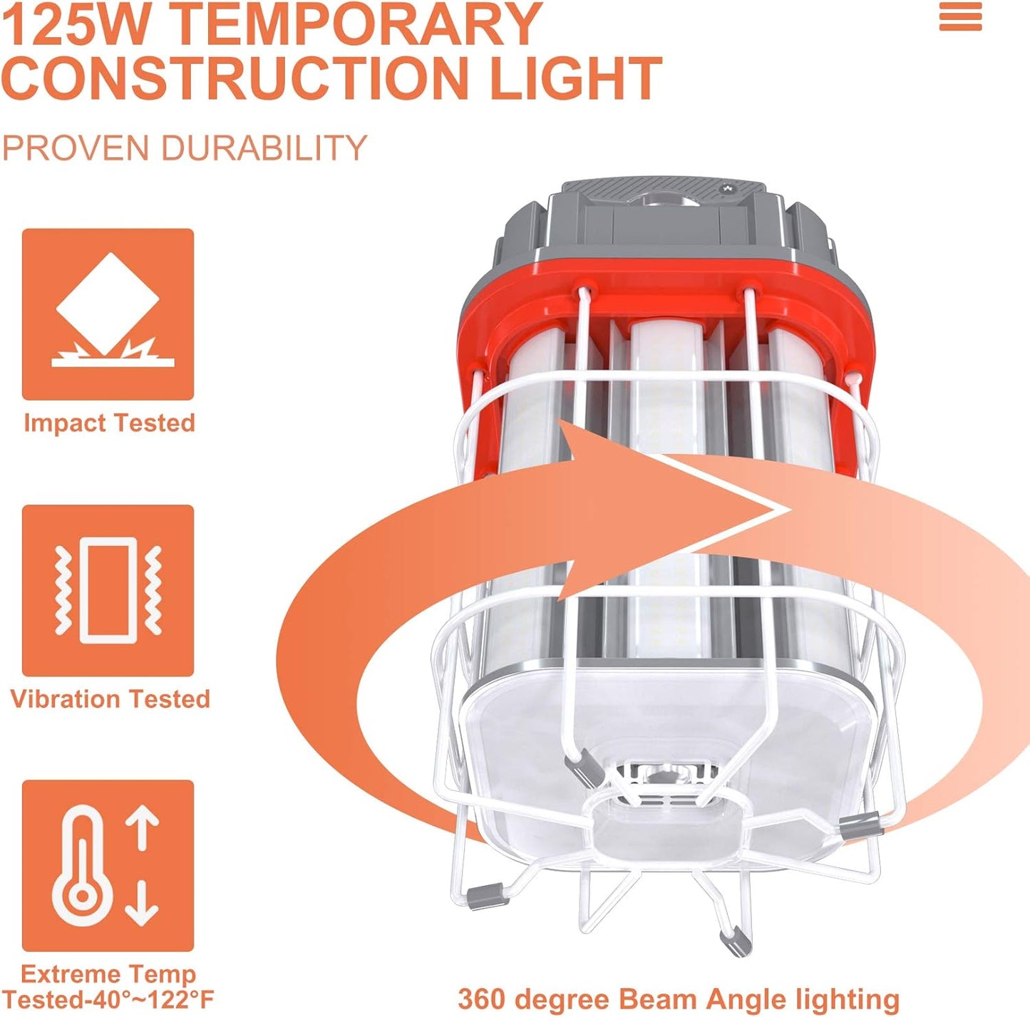 ARCLIGHT™ NG-TWX 125W 360° Linkable LED Temporary Work Light (17,875 Lumens)