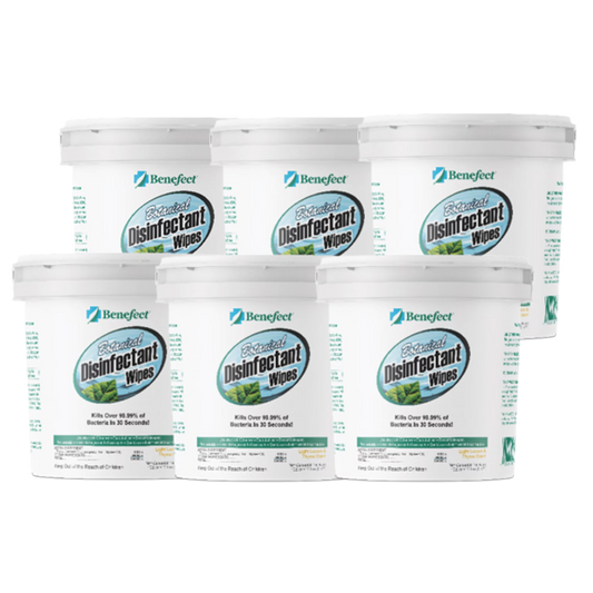 Benefect Decon 30 Wipes – Biodegradable Disinfectant Wipes (250 ct Pail, Case of 6)