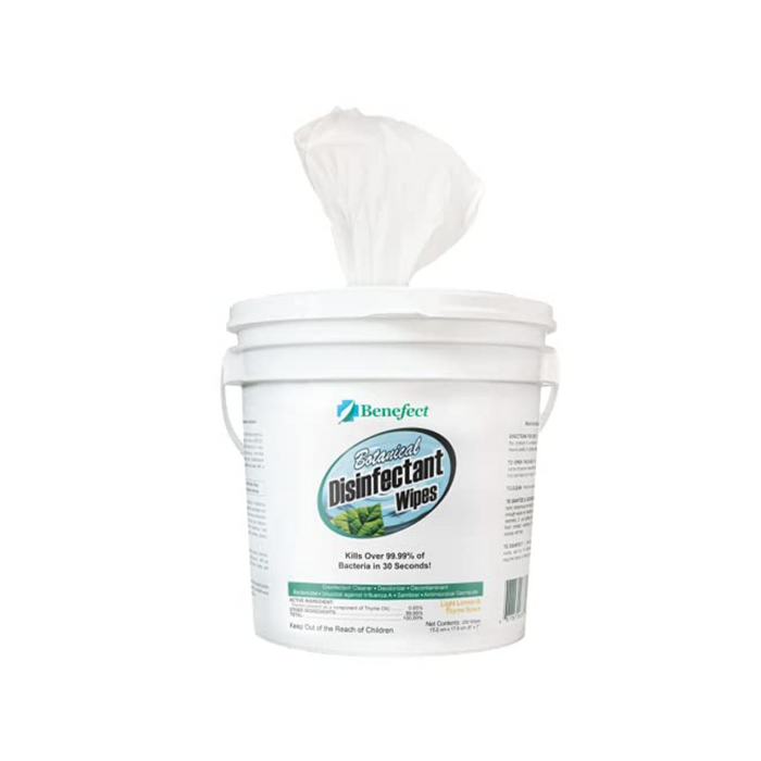Benefect Decon 30 Wipes – Biodegradable Disinfectant Wipes (250 ct Pail, Case of 6)