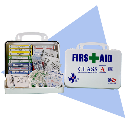 ANSI Z308.1-2021 Class A First Aid Kit – 115 Piece – White Poly Case