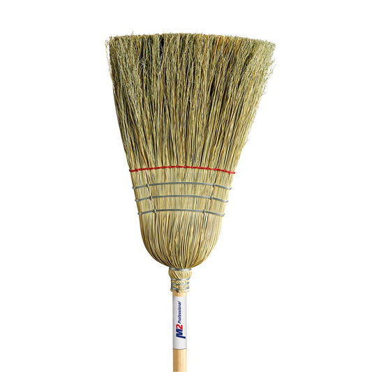 CORN BROOM HEAVY DUTY OUTDOOR STIFF SWEEP 1-STRING / 3-WIRE